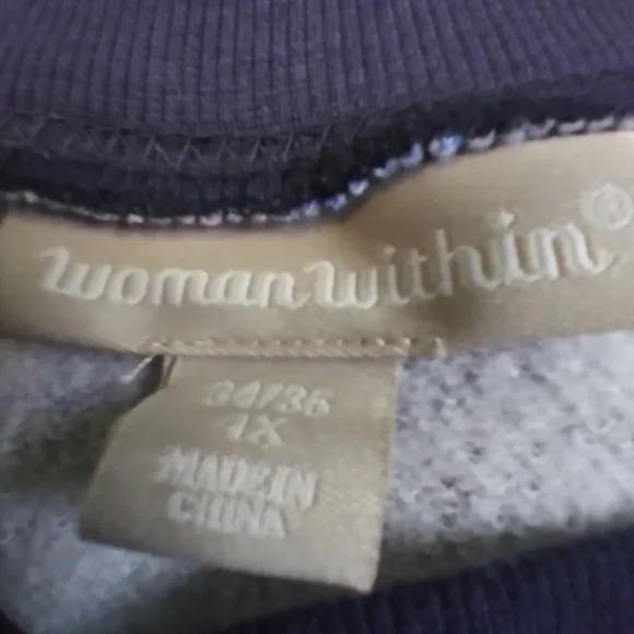 Woman Within Heart Design Sweatshirt Size 4x Colorful Festive Casual - Picture 2 of 9